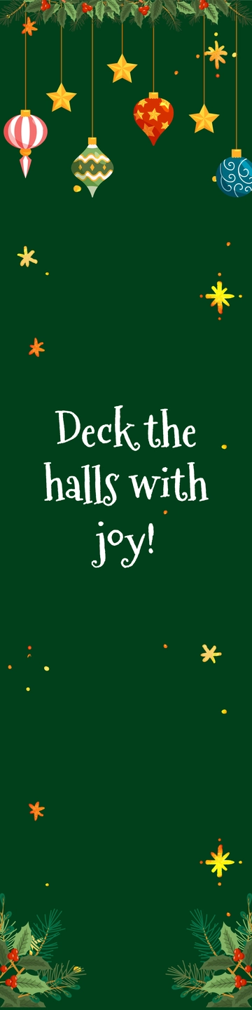 Free Holiday Ornament Bookmark Template to Edit Online