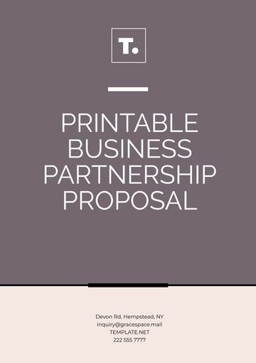 Free Printable Business Partnership Proposal Template to Edit Online