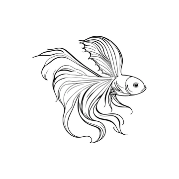Free Fish Outline Clipart to Edit Online