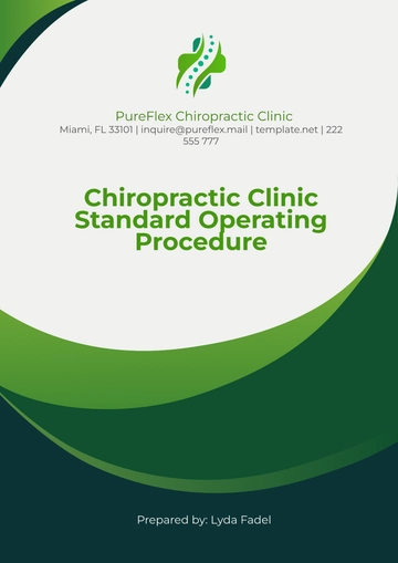 Free Chiropractic Clinic Standard Operating Procedure Template to Edit Online