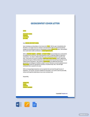 Geoscientist Cover Letter