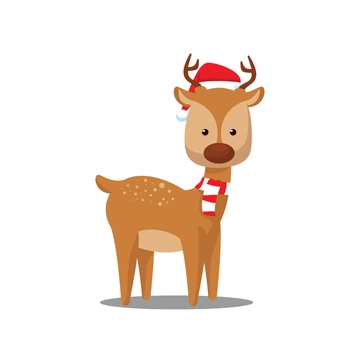 Free Reindeer Christmas Clipart Template to Edit Online