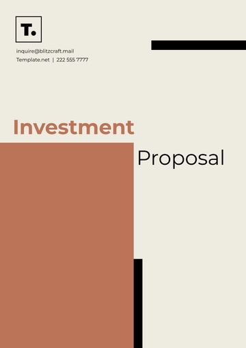 Free Investment Proposal Sample Template to Edit Online