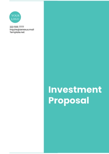 Free Simple Investment Proposal Template to Edit Online