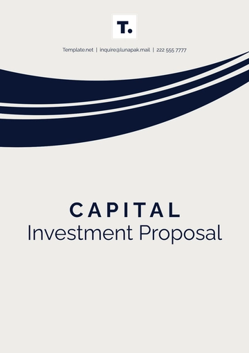 Free Capital Investment Proposal Template to Edit Online