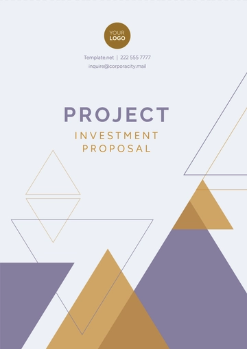 Free Project Investment Proposal Design Template to Edit Online