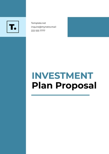 Free Investment Plan Proposal Layout Template to Edit Online