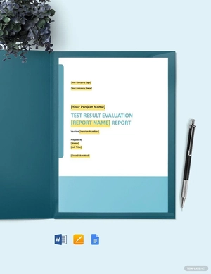 Test Result Evaluation Report Template