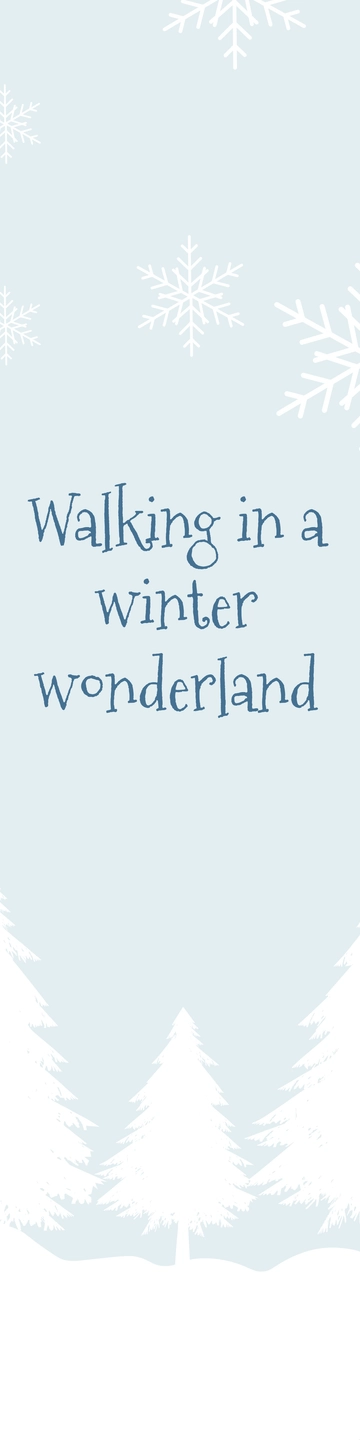 Free Winter Wonderland Bookmark Template to Edit Online