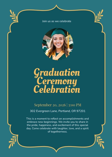 Free DIY Graduation Invitation Template to Edit Online