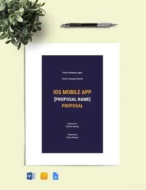 IOS Mobile App Proposal Template