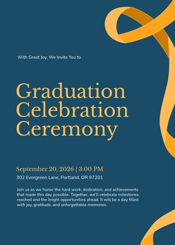 Free Aesthetic Graduation Invitation Template to Edit Online