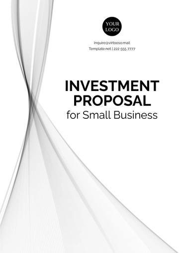 Free Investment Proposal for Small Business Template to Edit Online