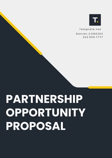 Free Partnership Opportunity Proposal Template to Edit Online