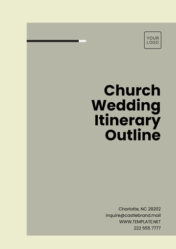 Free Church Wedding Itinerary Outline Template to Edit Online