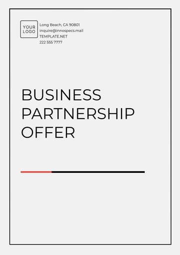 Free Business Partnership Offer Template to Edit Online