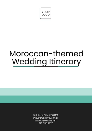 Free Moroccan-themed Wedding Itinerary Template to Edit Online