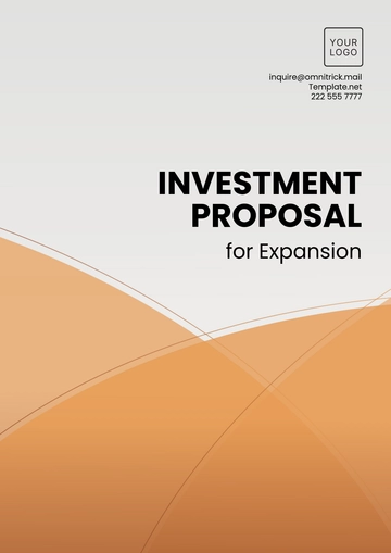 Free Investment Proposal for Expansion Template to Edit Online