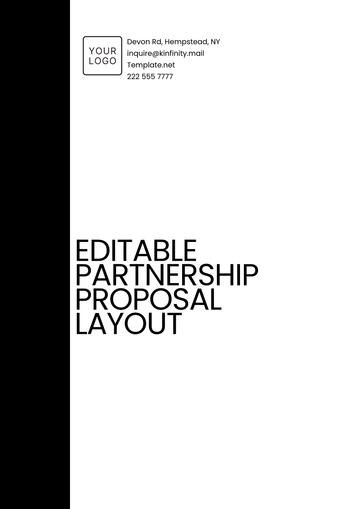 Free Editable Partnership Proposal Layout Template to Edit Online