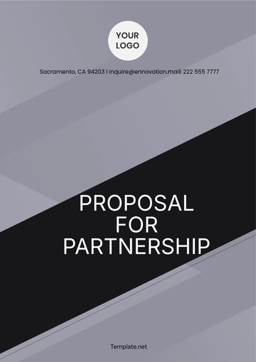 Free Proposal for Partnership Template to Edit Online