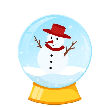 Free Christmas Snow Globe Clipart Template to Edit Online