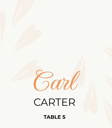 Free Dinner Party Place Card Template to Edit Online