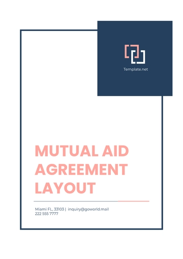 Free Mutual Aid Agreement Layout Template to Edit Online