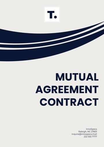 Free Mutual Agreement Contract Template to Edit Online