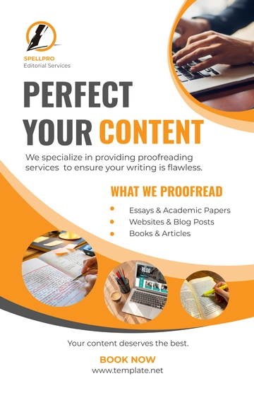 Free Editorial Service Poster Template to Edit Online