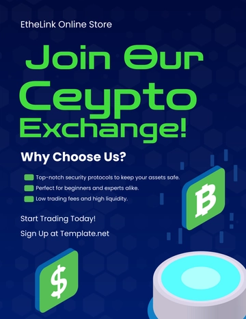 Free Crypto Exchange Flyer Template to Edit Online