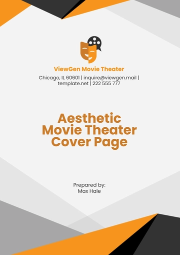 Free Aesthetic Movie Theater Cover Page Template to Edit Online