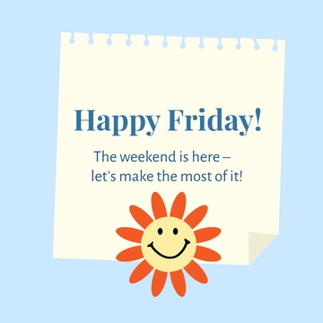 Free Happy Friday Post Template to Edit Online