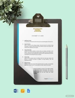 Sample Software Scope of Work Template