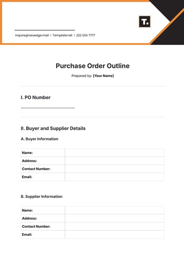 Free Purchase Order Outline Template to Edit Online