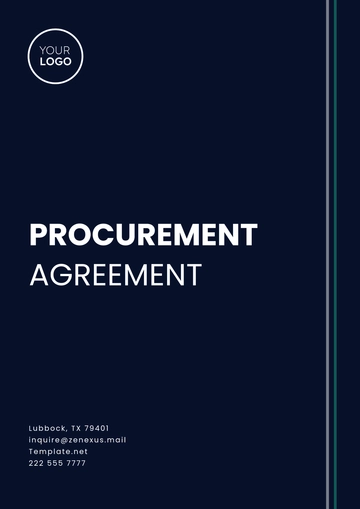 Free Procurement Agreement Template to Edit Online