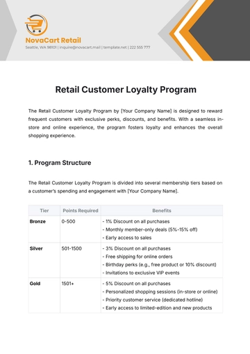 Free Retail Customer Loyalty Program Template to Edit Online Free Retail Customer Loyalty Program Template to Edit Online