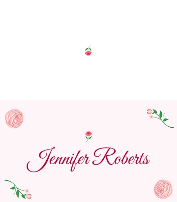 Free Flower Place Card Template to Edit Online