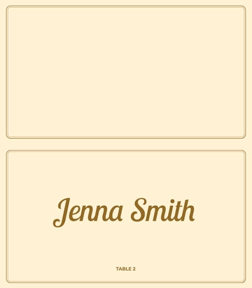 Free Minimalist Place Card Template to Edit Online
