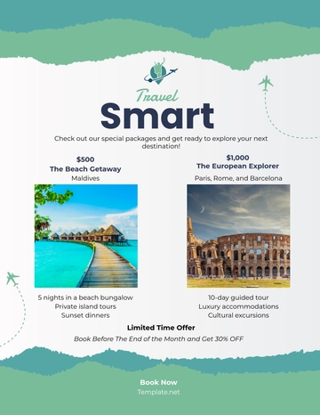 Free Tourism Package Flyer Template to Edit Online