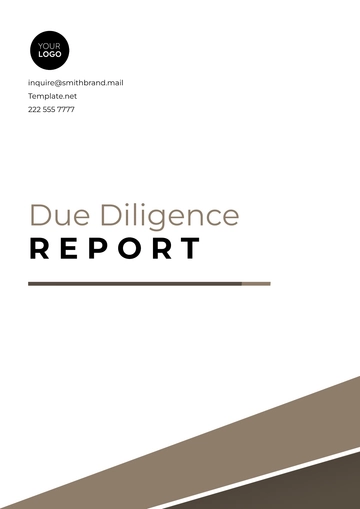 Free Due Diligence Report Sample Template to Edit Online