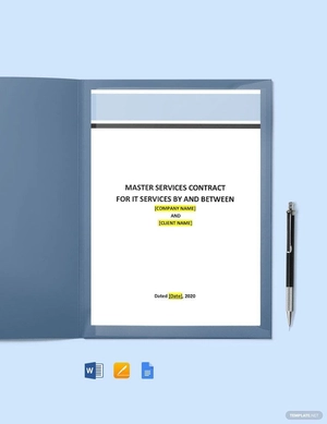 Master Services Contract for IT Services Template