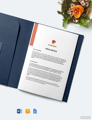 Virus Notice Template Virus Notice Template