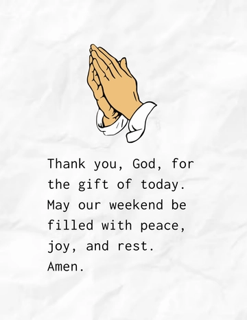 Free Friday Prayer Template to Edit Online
