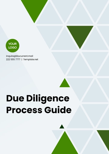 Free Due Diligence Process Guide Template to Edit Online