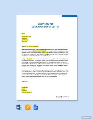 Online Nurse Educator Cover Letter