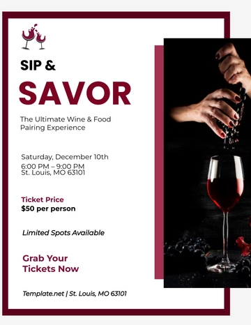 Free Wine Event Flyer Template to Edit Online