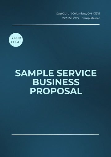 Free Sample Service Business Proposal Template to Edit Online