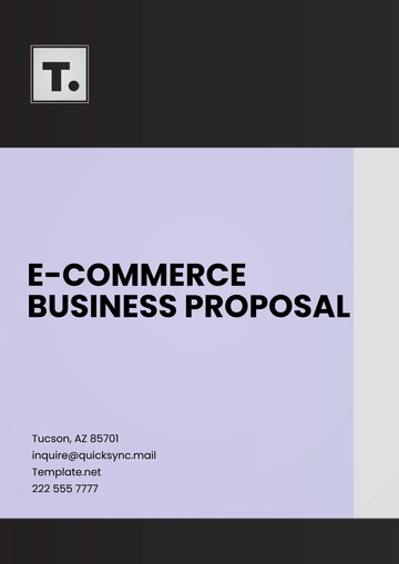 Free E-commerce Business Proposal Template to Edit Online