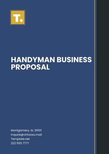 Free Handyman Business Proposal Template to Edit Online