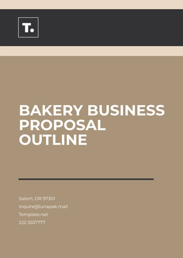 Free Bakery Business Proposal Outline Template to Edit Online